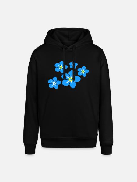 Forget me not flower2 - Stanley/Stella SOUNDER Unisex Hoodie - black