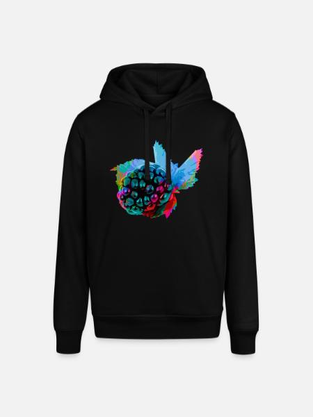 brombeere,blau,pop-art,blau,malerei,pink,graffiti - Stanley/Stella Unisex Hoodie SOUNDER - Schwarz