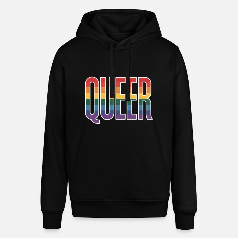Queer - Logo arc-en-ciel queer cool - Sweat à capuche SOUNDER Stanley/Stella Unisexe - noir