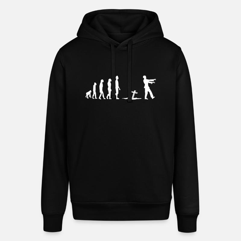 Zombie Evolution Humor Fun - Stanley/Stella Unisex Hoodie SOUNDER - Schwarz