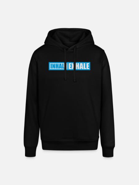 inhale exhale yoga quote - Stanley/Stella SOUNDER Unisex Hoodie - black