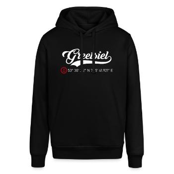 Greetsiel Koordinaten - Stanley/Stella Unisex Hoodie SOUNDER - Schwarz - Vorne - Alina (178cm) & Michal (187cm)