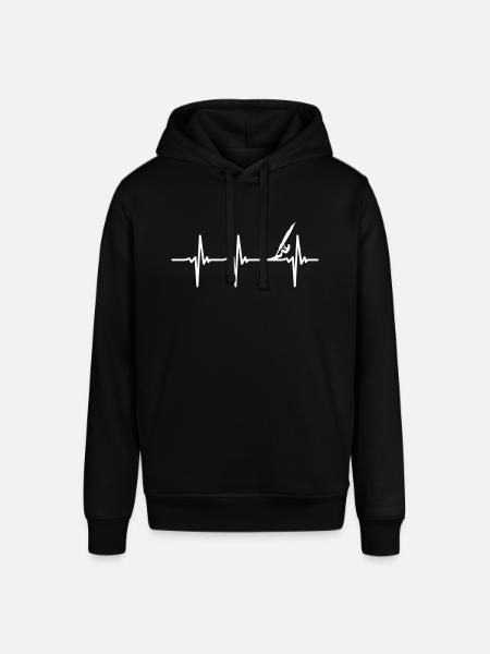Herzschlag Windsurfen - Stanley/Stella Unisex Hoodie SOUNDER - Schwarz