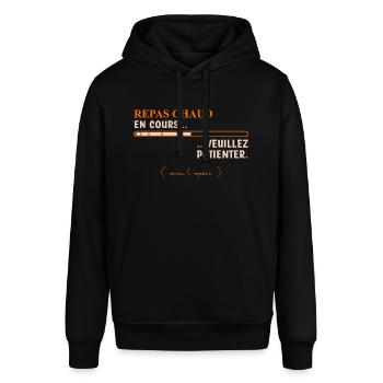Cook cooking humor apron gift - Stanley/Stella SOUNDER Unisex Hoodie - black - Front - Alina (178cm) & Michal (187cm)