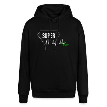 Super Dad - Father-in-Law - Father's Day - Stanley/Stella SOUNDER Unisex Hoodie - black - Front - Alina (178cm) & Michal (187cm)