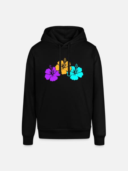 hibiscus - Stanley/Stella SOUNDER Unisex Hoodie - black