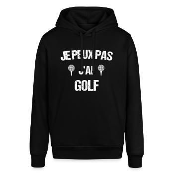 Je peux pas j ai golf - Sweat à capuche SOUNDER Stanley/Stella Unisexe - noir - Devant - Alina (178cm) & Michal (187cm)