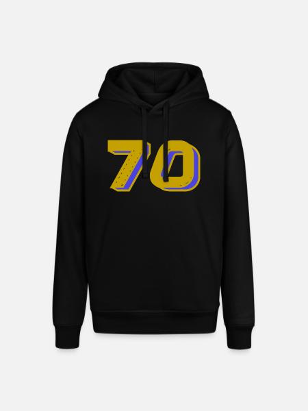 70. 70 JAAR. 70-JARIG JUBILEUM. 70 JAAR JUBILEUM. - Stanley/Stella Uniseks biologische hoodie SOUNDER - zwart