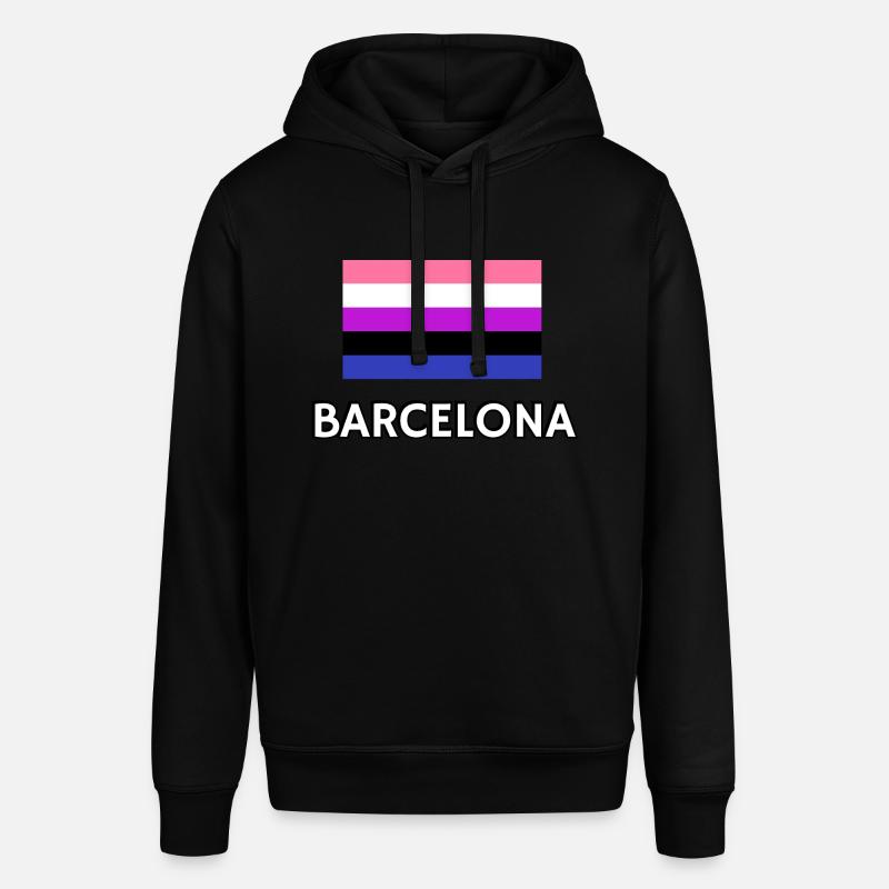 Genderfluid Pride Drapeau Barcelone - Sweat à capuche SOUNDER Stanley/Stella Unisexe - noir