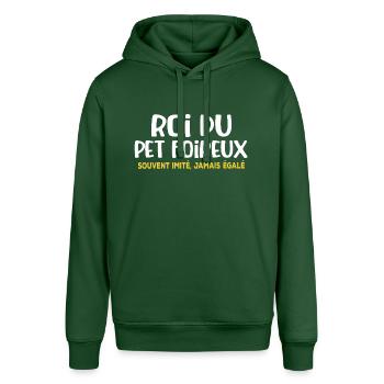 Roi du pet foireux cadeau drôle prout péteur - Sweat à capuche SOUNDER Stanley/Stella Unisexe - vert bouteille - Devant - Alina (178cm) & Michal (187cm)