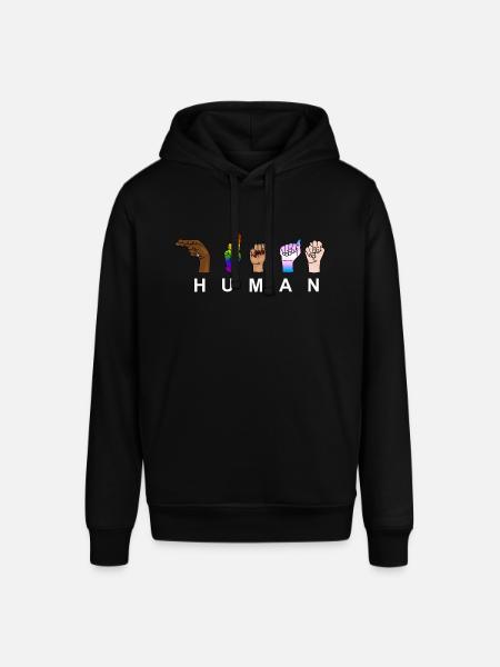 HUMAN RACE, Respect, Pride - Handzeichen - Stanley/Stella SOUNDER Unisex Hoodie - black