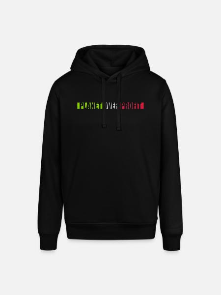 planet over profit quote - Stanley/Stella SOUNDER Unisex Hoodie - black