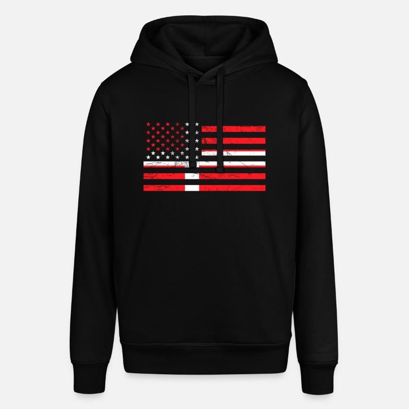 États-Unis Danemark Drapeau - Sweat à capuche SOUNDER Stanley/Stella Unisexe - noir