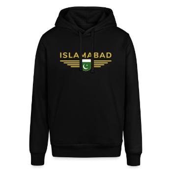 Islamabad Design – Style de la capitale - Sweat à capuche SOUNDER Stanley/Stella Unisexe - noir - Devant - Alina (178cm) & Michal (187cm)