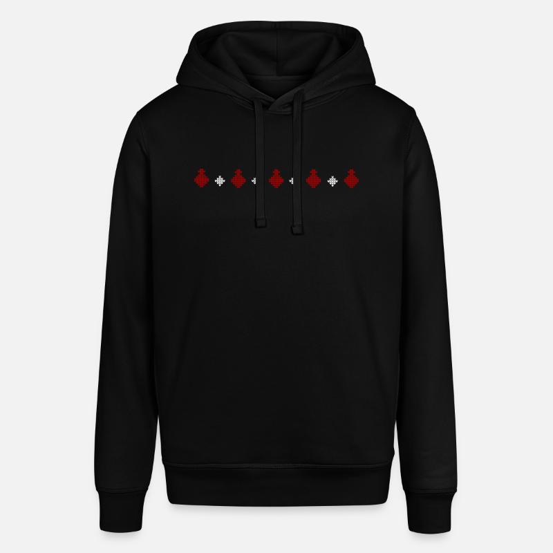 Strickpullover Muster Reihe Weihnachtskugel - Stanley/Stella Unisex Hoodie SOUNDER - Schwarz