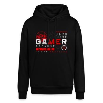 Gaming Online Liga Spielen - Stanley/Stella Unisex Hoodie SOUNDER - Schwarz - Vorne - Alina (178cm) & Michal (187cm)