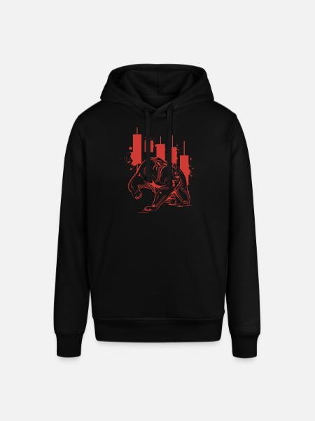 Bearish RED - Stanley/Stella Unisex Hoodie SOUNDER - Schwarz