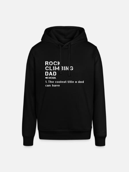 Rock climbing dad climbing enthusiast - Stanley/Stella SOUNDER Unisex Hoodie - black