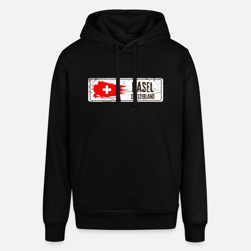 Bâle, Suisse, Drapeau - Sweat à capuche SOUNDER Stanley/Stella Unisexe - noir