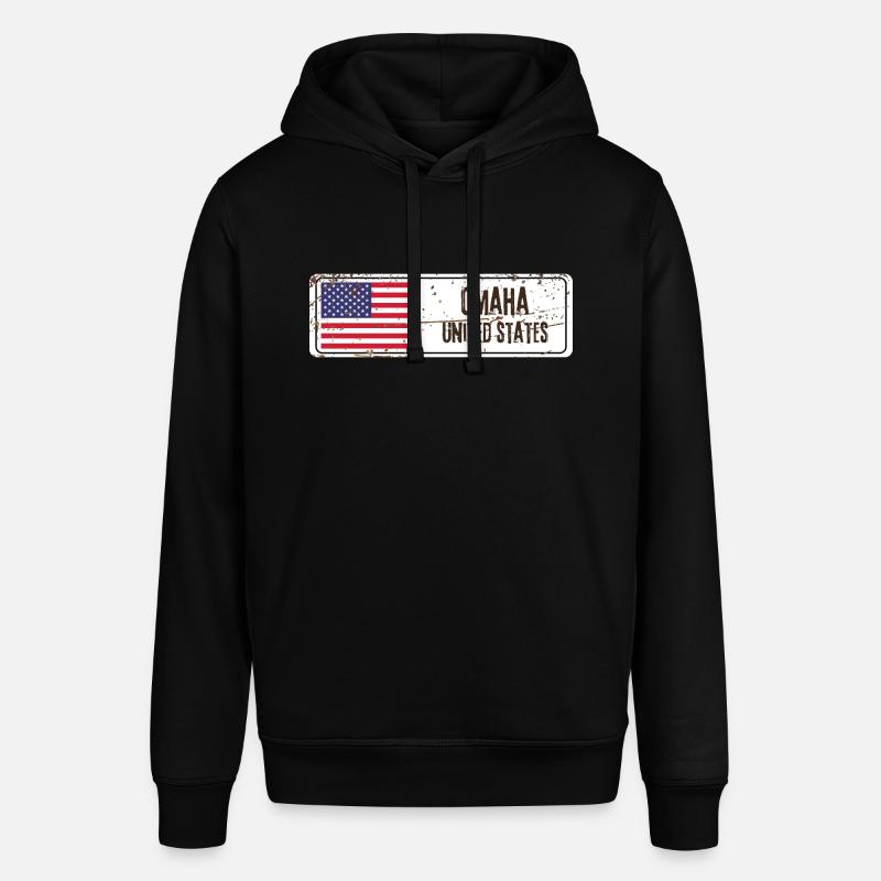 Omaha Drapeau des États-Unis - Sweat à capuche SOUNDER Stanley/Stella Unisexe - noir