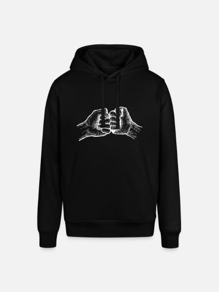 Fist colliding hand - Stanley/Stella SOUNDER Unisex Hoodie - black