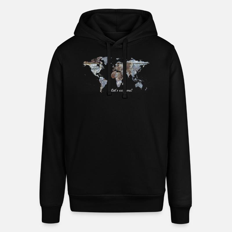 Carte du monde - Explorons! - Sweat à capuche SOUNDER Stanley/Stella Unisexe - noir