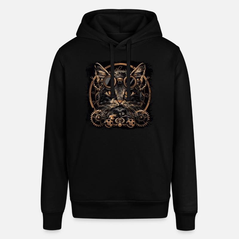 Chat Steampunk - Sweat à capuche SOUNDER Stanley/Stella Unisexe - noir