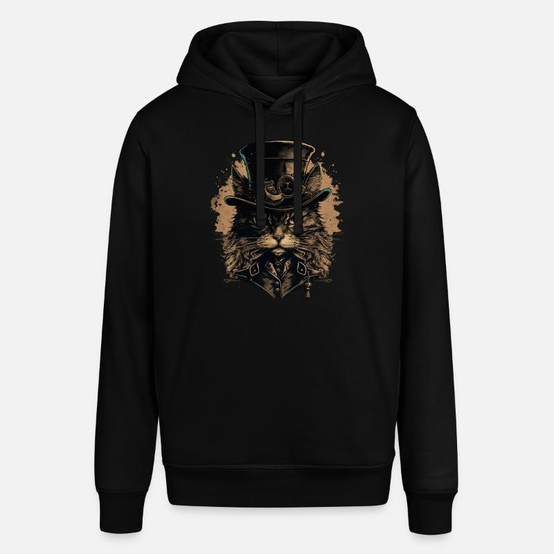 Chat Steampunk - Sweat à capuche SOUNDER Stanley/Stella Unisexe - noir