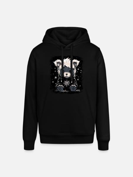 Cute Emo Teddy Bear - Stanley/Stella SOUNDER Unisex Hoodie - black