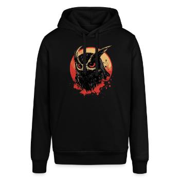 Eule - Stanley/Stella Unisex Hoodie SOUNDER - Schwarz - Vorne - Alina (178cm) & Michal (187cm)