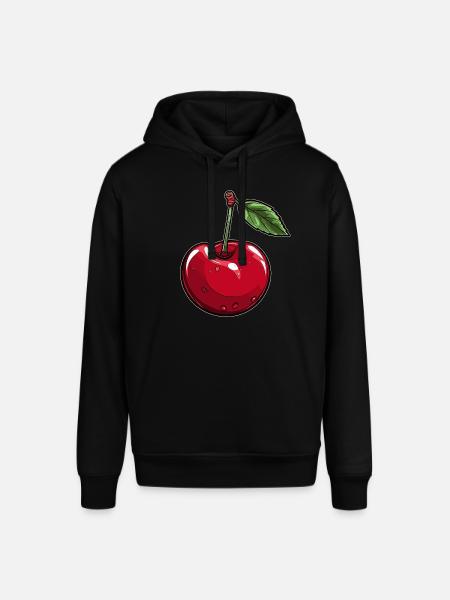 Red Cherry Cherry - Stanley/Stella SOUNDER Unisex Hoodie - black