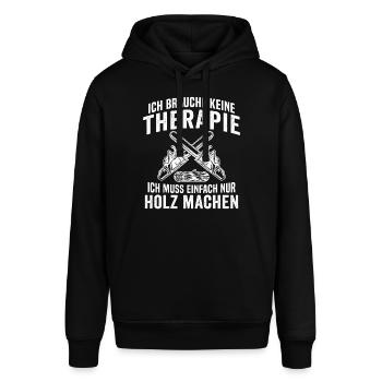 Geschenk für Holzfäller - Stanley/Stella Unisex Hoodie SOUNDER - Schwarz - Vorne - Alina (178cm) & Michal (187cm)