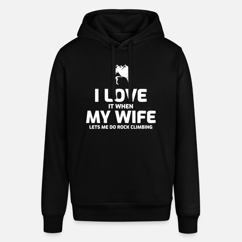 Klettern Bouldern Wandkletterer Ehemann - Stanley/Stella Unisex Hoodie SOUNDER - Schwarz