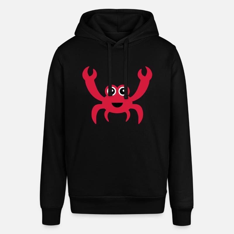 Fröhliche Krabbe mit Kulleraugen - Stanley/Stella Unisex Hoodie SOUNDER - Schwarz
