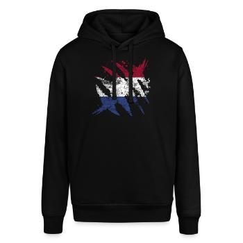 Niederland Flagge Geschenk holländische Fahne - Stanley/Stella Unisex Hoodie SOUNDER - Schwarz - Vorne - Alina (178cm) & Michal (187cm)