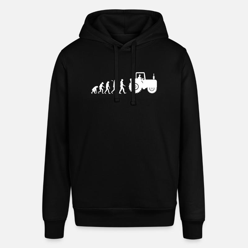 Traktor Landwirtschaft Evolution Geschenk - Stanley/Stella Unisex Hoodie SOUNDER - Schwarz