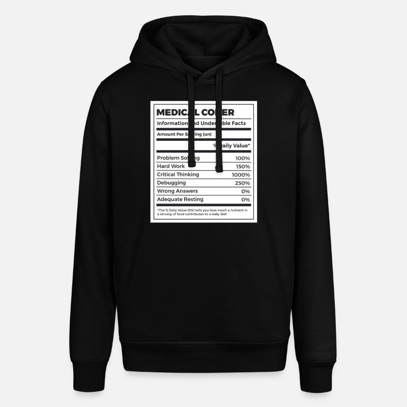 Lustige Medical Coder Nährwertangaben - Stanley/Stella Unisex Hoodie SOUNDER - Schwarz