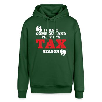 Ich kann nicht rauskommen und spielen Es ist Steue - Stanley/Stella Unisex Hoodie SOUNDER - Flaschengrün - Vorne - Alina (178cm) & Michal (187cm)