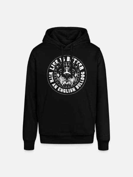 English Bulldog - Stanley/Stella SOUNDER Unisex Hoodie - black