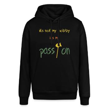 hobby horsing passion - Stanley/Stella Unisex Hoodie SOUNDER - Schwarz - Vorne - Alina (178cm) & Michal (187cm)