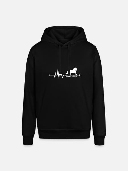 Irsih Tinker Horse Heartbeat for Rider Rider - Stanley/Stella SOUNDER Unisex Hoodie - black