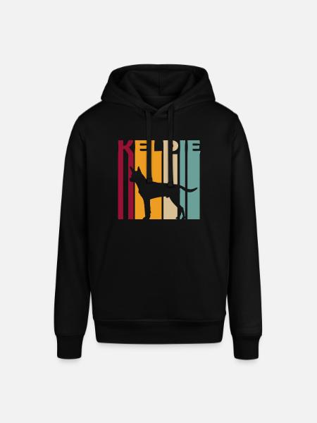 Australian Kelpie Shepherd Retro Silhouette - Stanley/Stella SOUNDER Unisex Hoodie - black