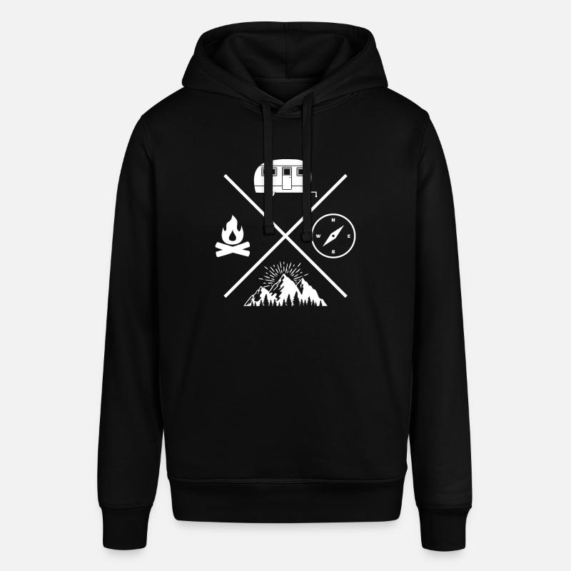 camping caravan campfire compass - Sweat à capuche SOUNDER Stanley/Stella Unisexe - noir