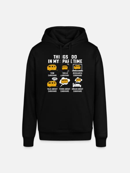 Things i do in my spare time tow caravans camping - Stanley/Stella SOUNDER Unisex Hoodie - black