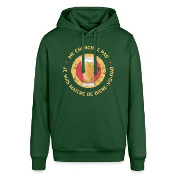 Maitre de Bière Vo Dao - Humour Apéro Alcool - Sweat à capuche SOUNDER Stanley/Stella Unisexe - vert bouteille - Devant - Alina (178cm) & Michal (187cm)