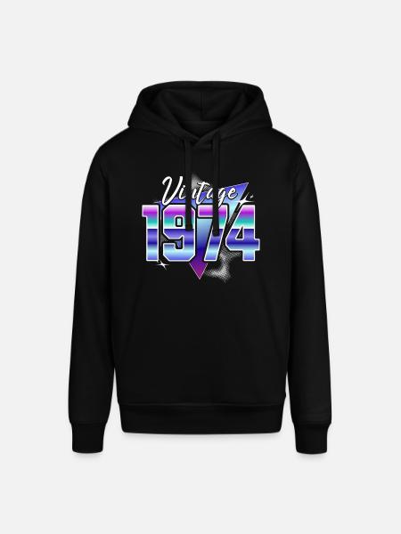 Retro 50th Anniversary 1974 - Stanley/Stella SOUNDER Unisex Hoodie - black