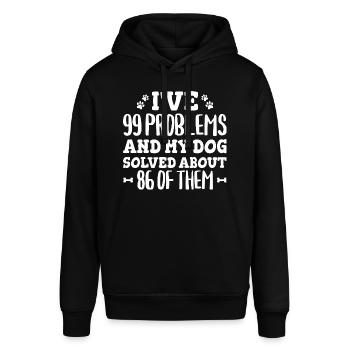 Joke Quote Funny Humor Dog - Stanley/Stella SOUNDER Unisex Hoodie - black - Front - Alina (178cm) & Michal (187cm)
