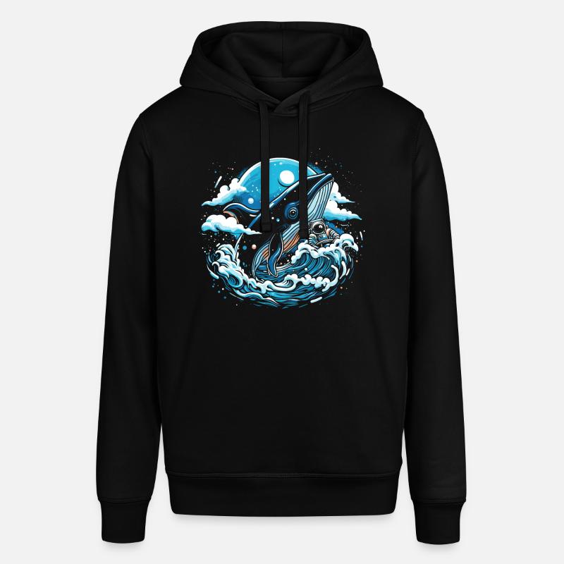 Imagination de baleine de l’espace - Sweat à capuche SOUNDER Stanley/Stella Unisexe - noir