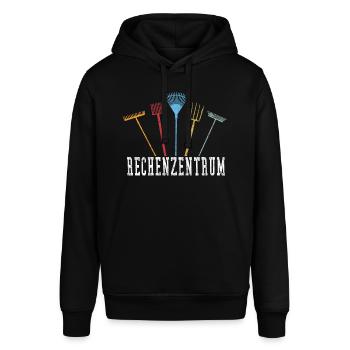 Rechenzentrum - Stanley/Stella Unisex Hoodie SOUNDER - Schwarz - Vorne - Alina (178cm) & Michal (187cm)