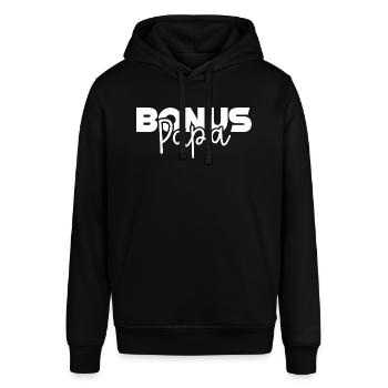 Bonus Papa - Stanley/Stella Unisex Hoodie SOUNDER - Schwarz - Vorne - Alina (178cm) & Michal (187cm)